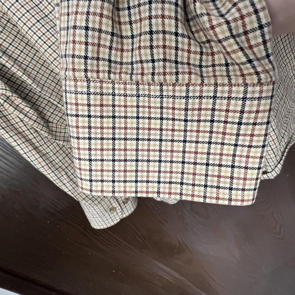 Viyella Checked Cotton/Merino Button Down Shirt - Medium - Picture 4 of 4
